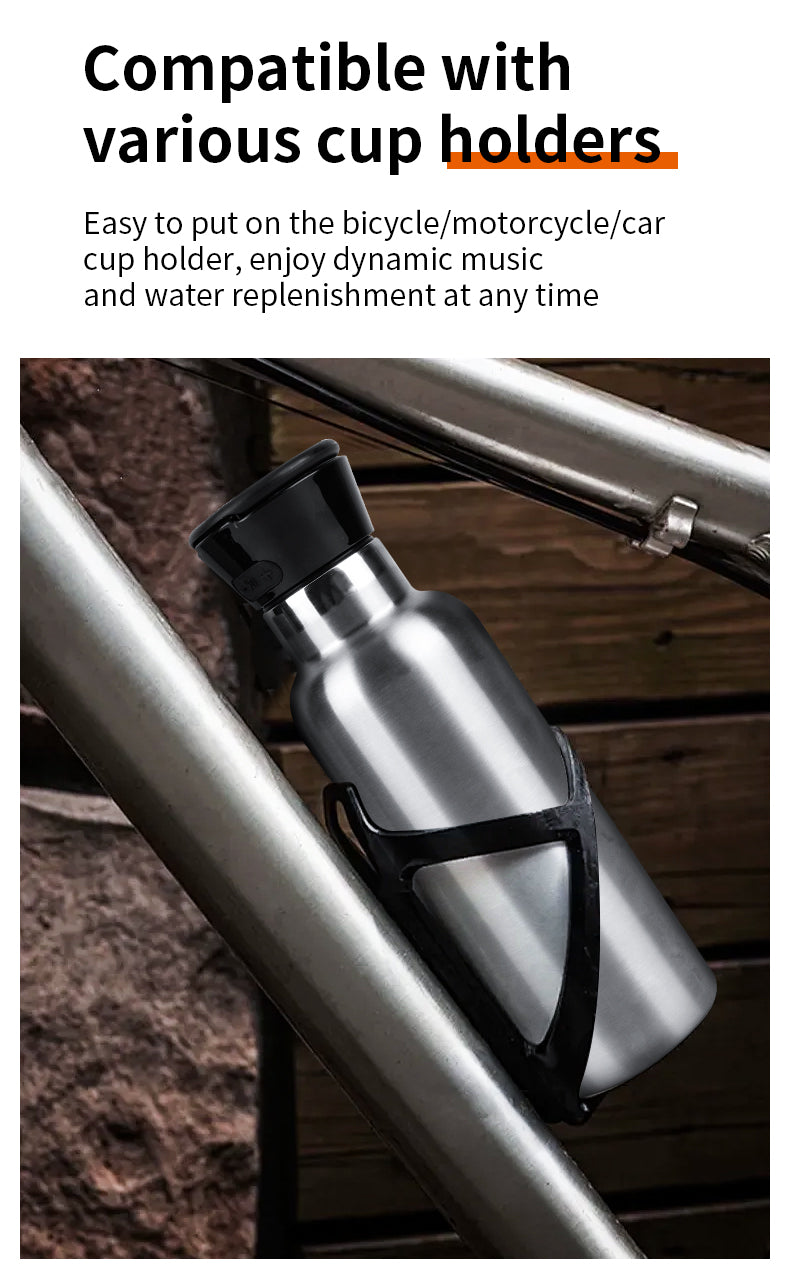 Coach MagBottle Speaker with Magnetic Mount Ring Stainless-Steel Silver-20oz